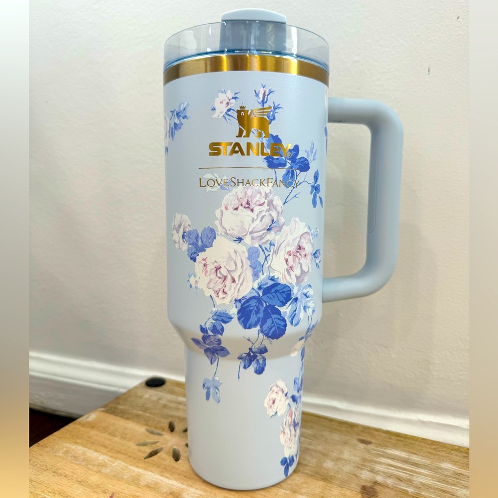 LoveShackFancy x Stanley 40oz Quencher Blue